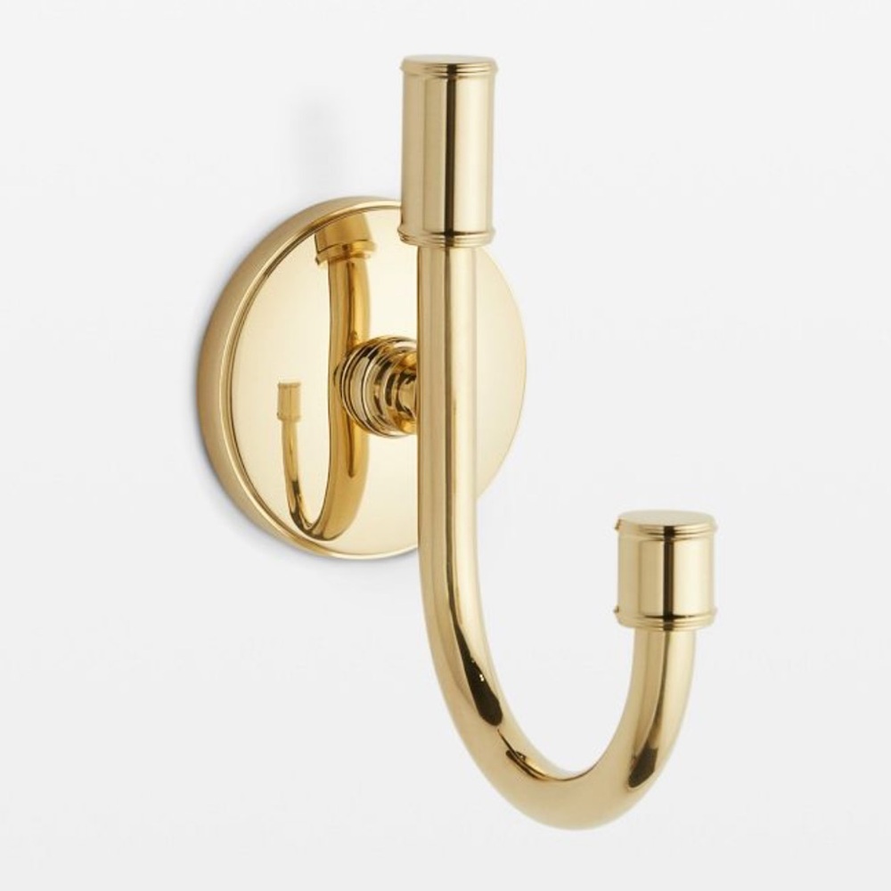Rejuvenation Ladd Single Hook 4-1/2” Unlacquered Brass #2